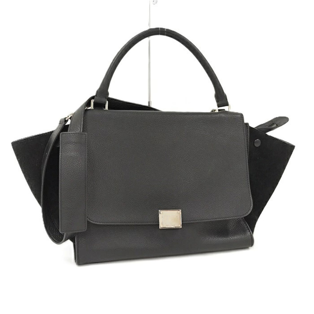 Celine Trapeze Bag Leather Black